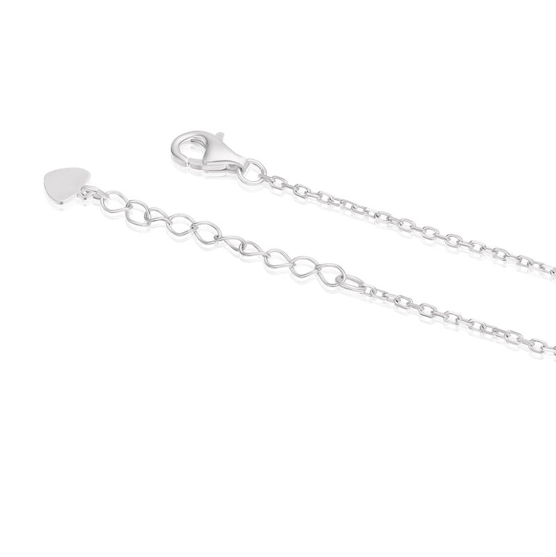 Main Image 3 of Sterling Silver Cubic Zirconia Tri Knot 17+1" Pendant Necklace