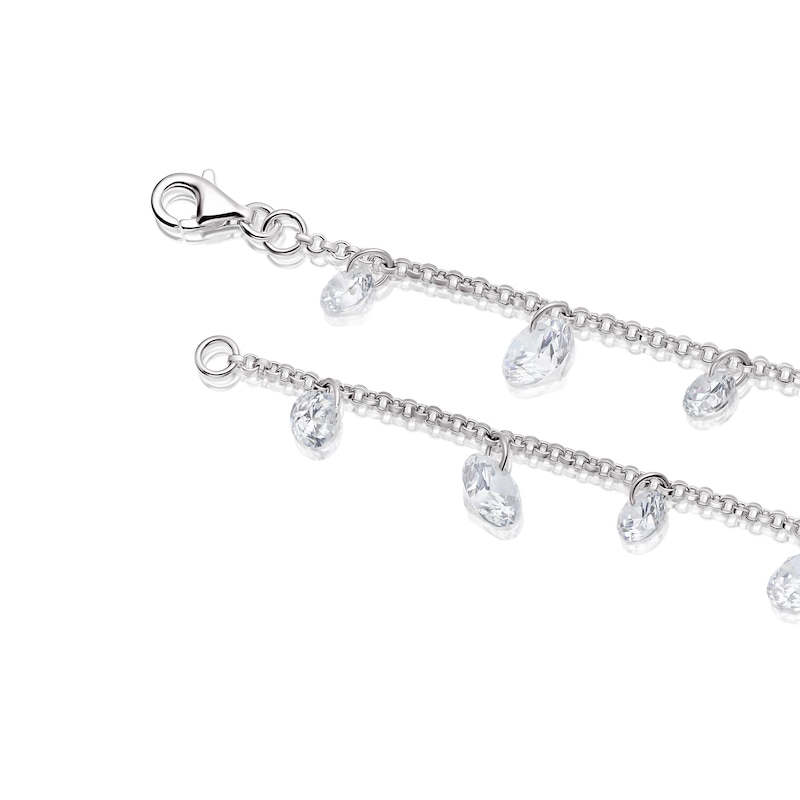 Main Image 3 of Sterling Silver Cubic Zirconia Drop Bracelet