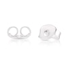 Thumbnail Image 2 of Sterling Silver Cubic Zirconia & Cultured Freshwater Pearl Stud Earrings