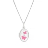 Thumbnail Image 0 of Children's Sterling Silver Pink Enamel Butterfly Locket