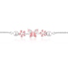 Thumbnail Image 1 of Children's Sterling Silver Pink Enamel 6.5 Inch Butterfly Bolo Bracelet