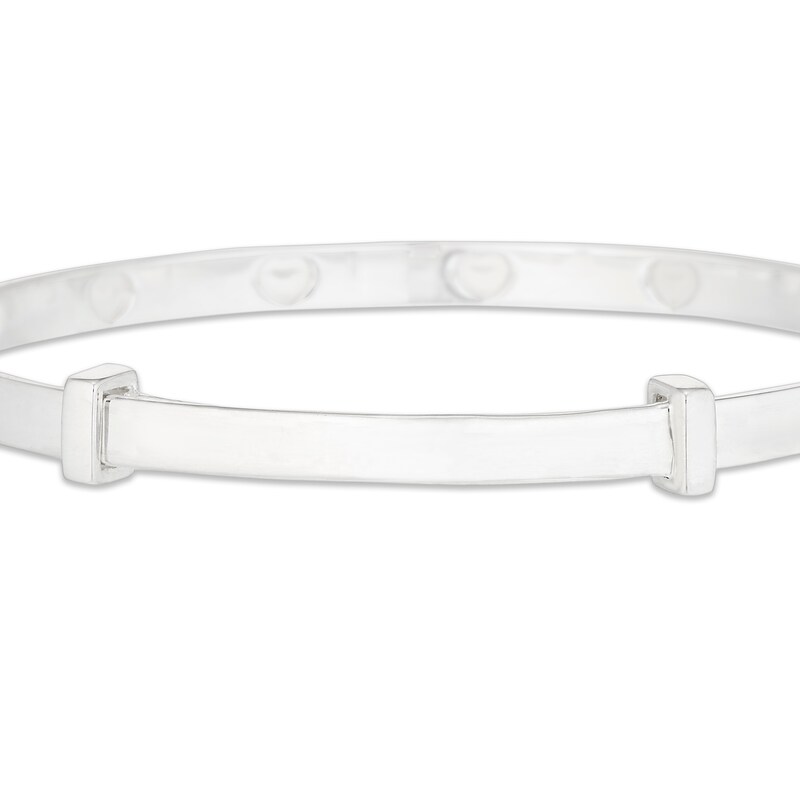Main Image 3 of Children's Sterling Silver Pink Heart Expander Bangle