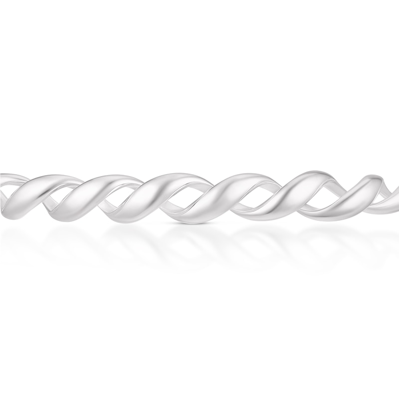 Sterling Silver Chunky Twist Open Bangle