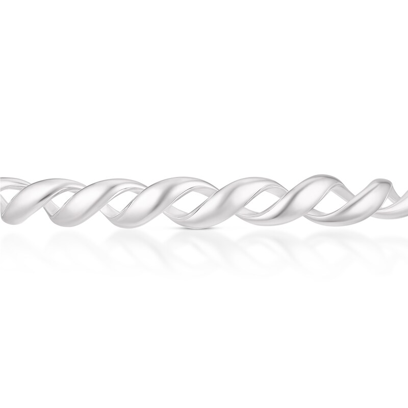 Main Image 2 of Sterling Silver Chunky Twist Open Bangle
