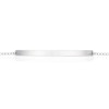 Thumbnail Image 2 of Sterling Silver Curved Plain ID & Chain Bracelet