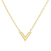 Thumbnail Image 1 of 9ct Yellow Gold V Shape Pendant Necklace