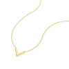 Thumbnail Image 2 of 9ct Yellow Gold V Shape Pendant Necklace