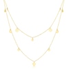 Thumbnail Image 1 of 9ct Yellow Gold Double Layer Station Drop Necklace