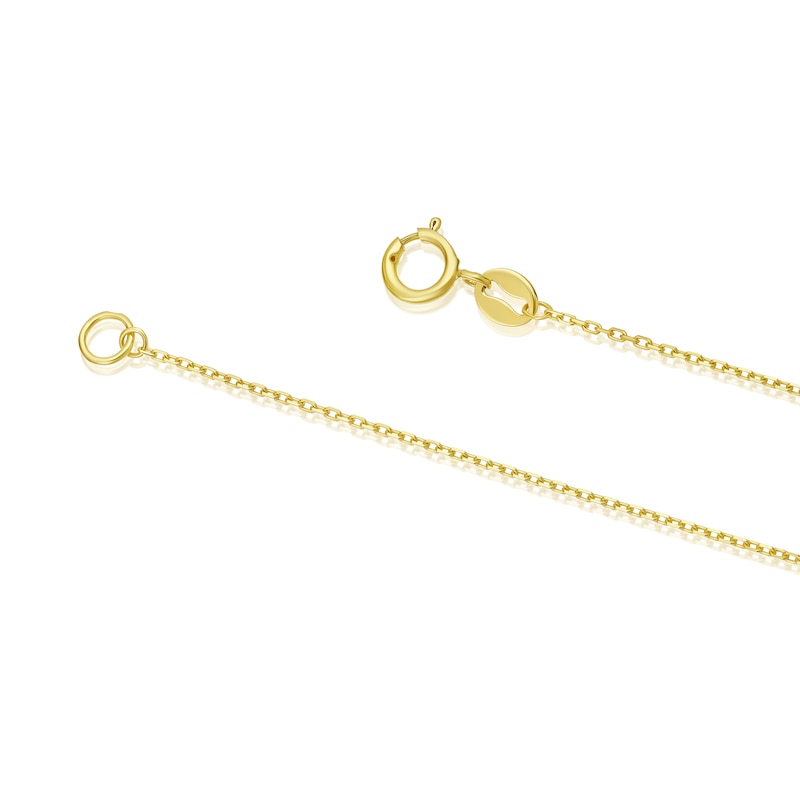 9ct Yellow Gold Double Layer Station Drop Necklace