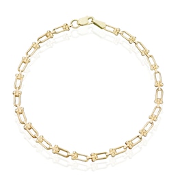 9ct Yellow Gold Open Link Bracelet
