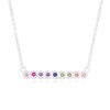 Thumbnail Image 1 of Sterling Silver Multicoloured Cubic Zirconia Bar Pendant Necklace