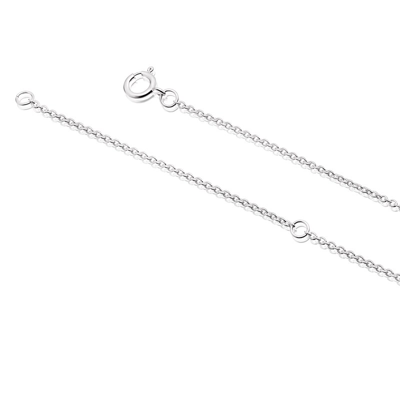 Main Image 3 of Sterling Silver Multicoloured Cubic Zirconia Bar Pendant Necklace