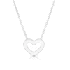 Thumbnail Image 1 of Sterling Silver Chunky Open Heart Pendant Necklace