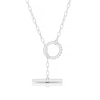 Thumbnail Image 1 of Sterling Silver Swirl T Bar Necklace