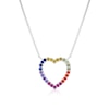 Thumbnail Image 1 of Sterling Silver Cubic Zirconia Open Heart Pendant Necklace