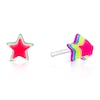 Thumbnail Image 1 of Children's Sterling Silver Multicoloured 3D Star Studs