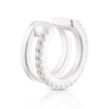Thumbnail Image 1 of Sterling Silver Cubic Zirconia Pave Double Row Ear Cuff