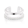 Thumbnail Image 2 of Sterling Silver Cubic Zirconia Pave Double Row Ear Cuff