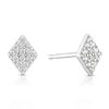 Thumbnail Image 1 of Sterling Silver Cubic Zirconia Diamond Shaped Stud Earrings