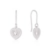 Thumbnail Image 1 of Sterling Silver Texture Heart Drop Earrings