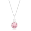 Thumbnail Image 1 of Sterling Silver Pink Preciosa Crystal Pendant Necklace