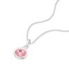 Thumbnail Image 2 of Sterling Silver Pink Preciosa Crystal Pendant Necklace