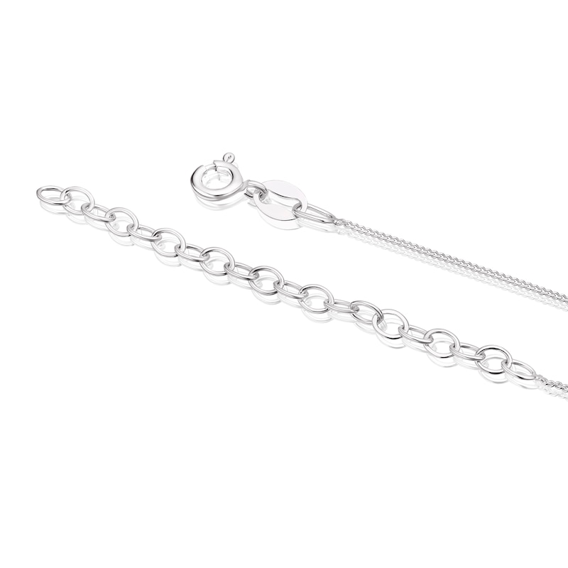 Main Image 3 of Sterling Silver Pink Preciosa Crystal Pendant Necklace