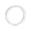 Thumbnail Image 3 of Sterling Silver Cubic Zirconia Double Row Wishbone Ring (Size N)