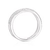 Thumbnail Image 3 of Sterling Silver Cubic Zirconia Double Row Wishbone Ring (Size P)