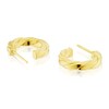 Thumbnail Image 2 of 9ct Yellow Gold Twist Half Hoop Earrings
