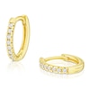 Thumbnail Image 1 of 9ct Yellow Gold Cubic Zirconia Huggie Hoop Earrings