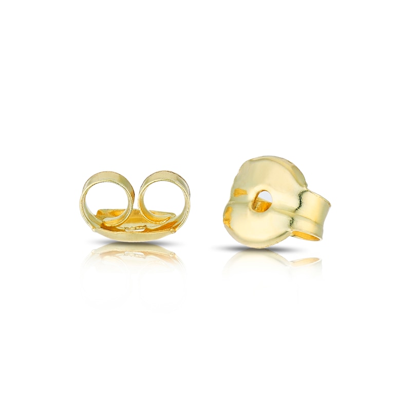 9ct Yellow Gold Round Cubic Zirconia Stud Earrings