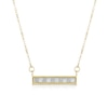 Thumbnail Image 1 of 9ct Yellow Gold Glitter Rectangle Pendant Necklace