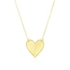 Thumbnail Image 0 of 9ct Yellow Gold Diamond Cut Heart Pendant Necklace