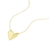 Thumbnail Image 1 of 9ct Yellow Gold Diamond Cut Heart Pendant Necklace