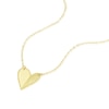 Thumbnail Image 2 of 9ct Yellow Gold Diamond Cut Heart Pendant Necklace