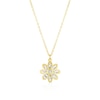 Thumbnail Image 0 of 9ct Yellow Gold Double Finish Flower Pendant Necklace