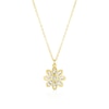 Thumbnail Image 1 of 9ct Yellow Gold Double Finish Flower Pendant Necklace
