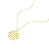 Thumbnail Image 1 of 9ct Yellow Gold Double Finish Flower Pendant Necklace
