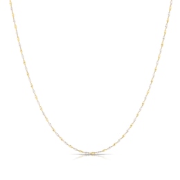 9ct Two Tone Gold Twisted Chain Necklet