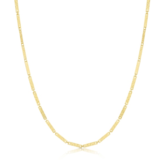 9ct Yellow Gold Diamond Cut Mirror Necklace