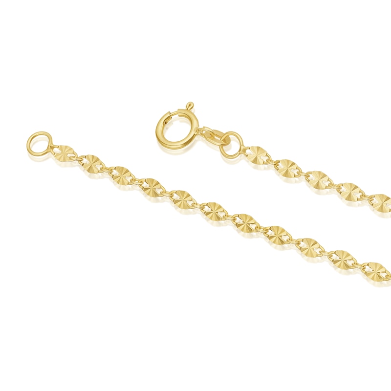 Main Image 3 of 9ct Yellow Gold Bar Singapore Necklace