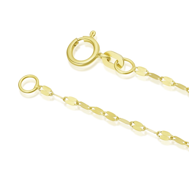 9ct Yellow Gold Graduated Petal Pendant Necklace