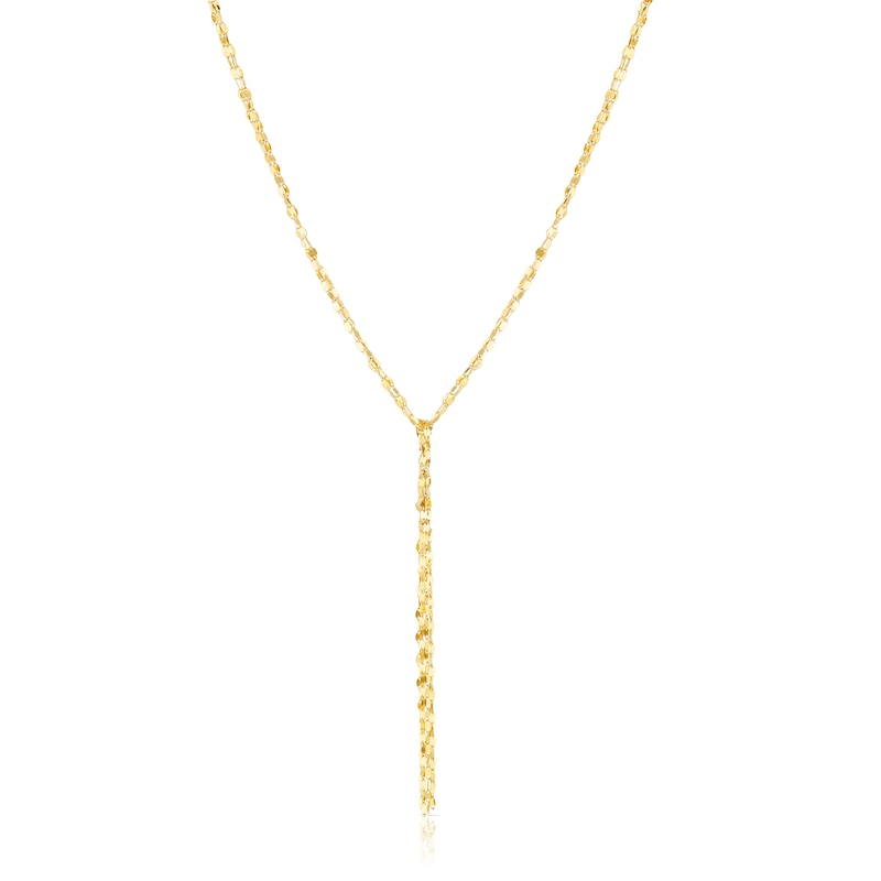 Main Image 1 of 9ct Yellow Gold Drop Lariat Pendant Necklace