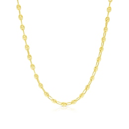 9ct Yellow Gold Puff Mariner Chain