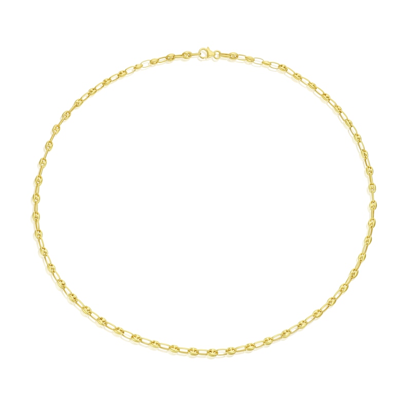 9ct Yellow Gold Puff Mariner Chain