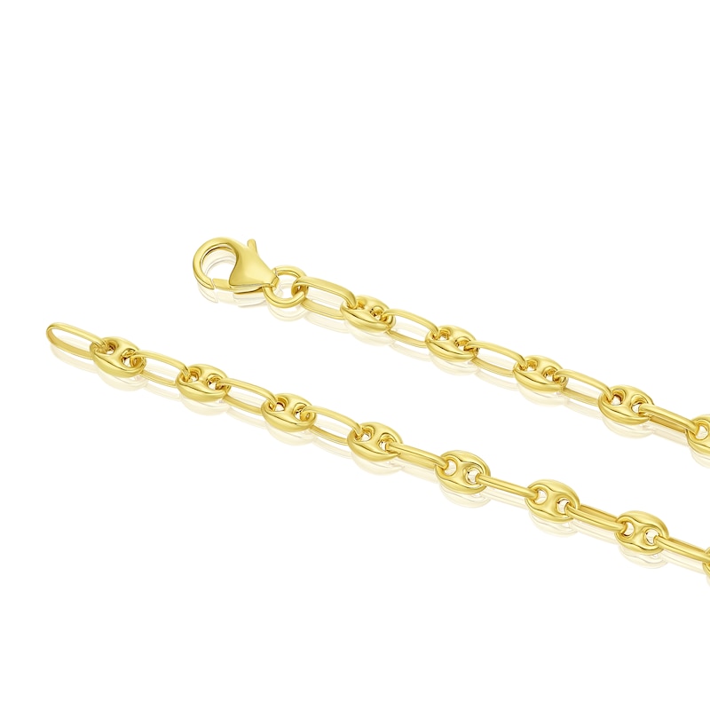 Main Image 3 of 9ct Yellow Gold Puff Mariner Chain