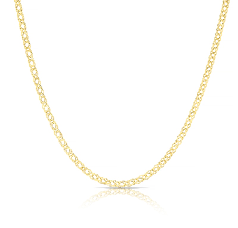 9ct Yellow Gold Double Curb Chain Necklace