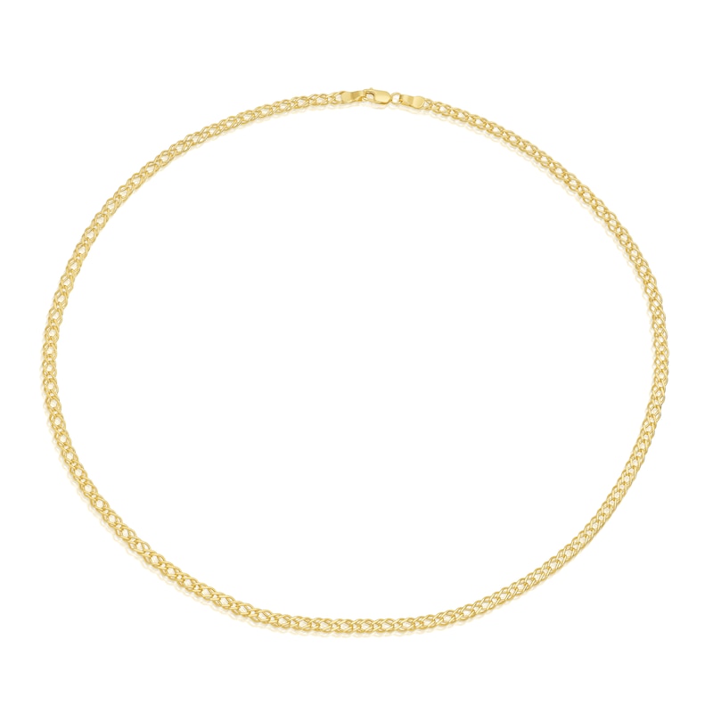 9ct Yellow Gold Double Curb Chain Necklace