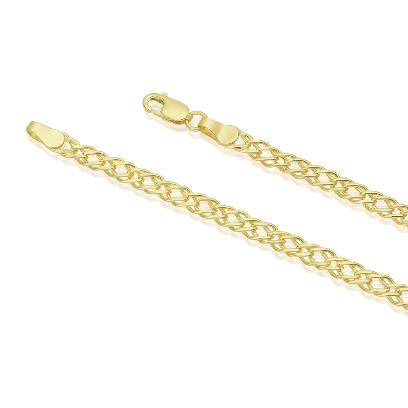 Main Image 3 of 9ct Yellow Gold Double Curb Chain Necklace